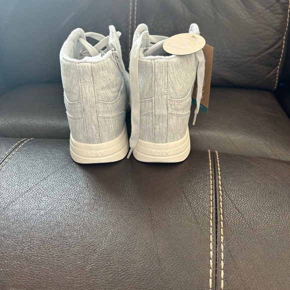 Roxy grey cloth wedge sneakers - Picture 3 of 4